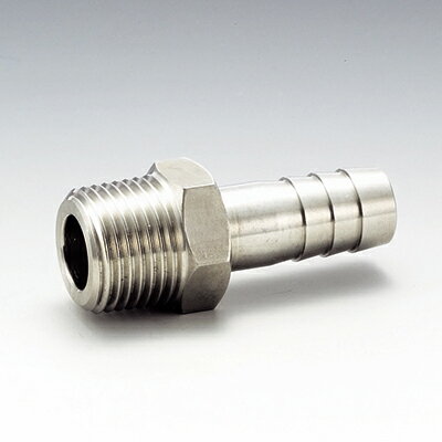 フローバル(株) ステンレス製ホースニップル VHN-0206 1/4×6