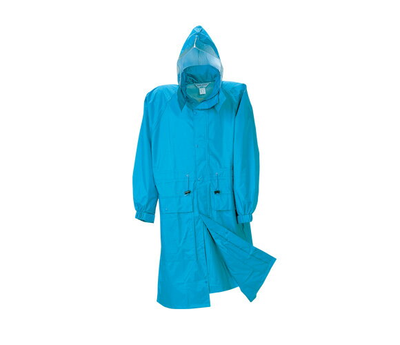 冨士ビニール工業 レインストーリー350 コート ターコイズブルー LL