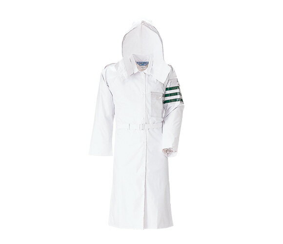 冨士ビニール工業 レインストーリー538 (女性用) コート 白(肩章・腕章付) M