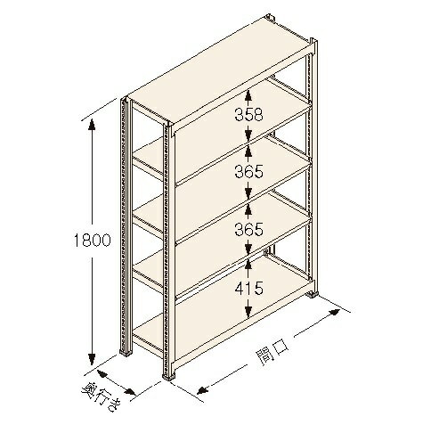扶桑金属工業(株) 中量ラック Kタイプ150KG GSN-K1815C5D