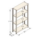 扶桑金属工業(株) 中量ラック Kタイプ150KG GSN-K2109A4D