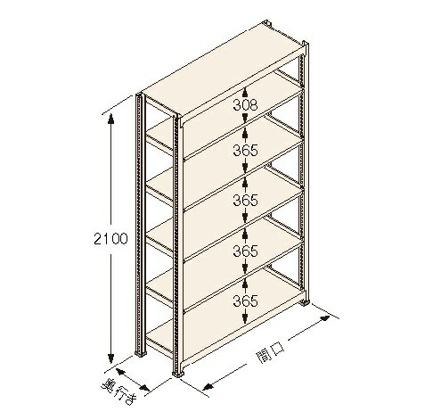 扶桑金属工業(株) 中量ラック Kタイプ150KG GSN-K2118A6D