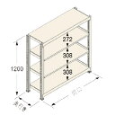 扶桑金属工業(株) 中量ラック Cタイプ300KG GSN-C1212D4D(3)
