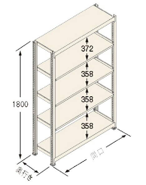 扶桑金属工業(株) 中量ラック Cタイプ300KG GSN-C1809C5R