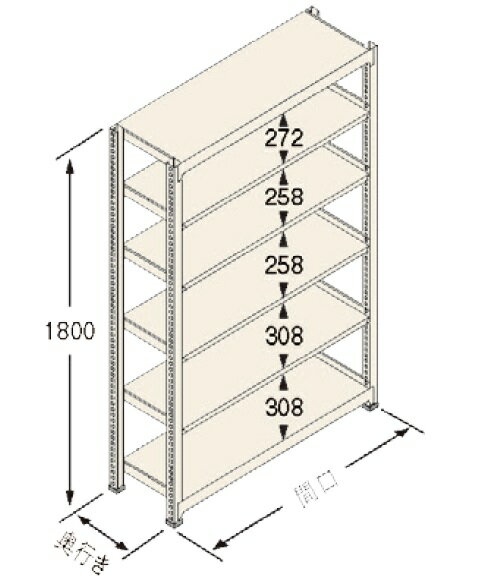 扶桑金属工業(株) 中量ラック Cタイプ300KG GSN-C1809E6R