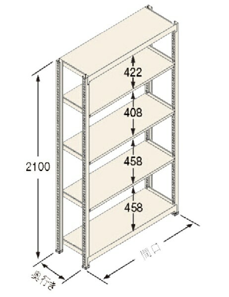 扶桑金属工業(株) 中量ラック Cタイプ300KG GSN-C2118B5D