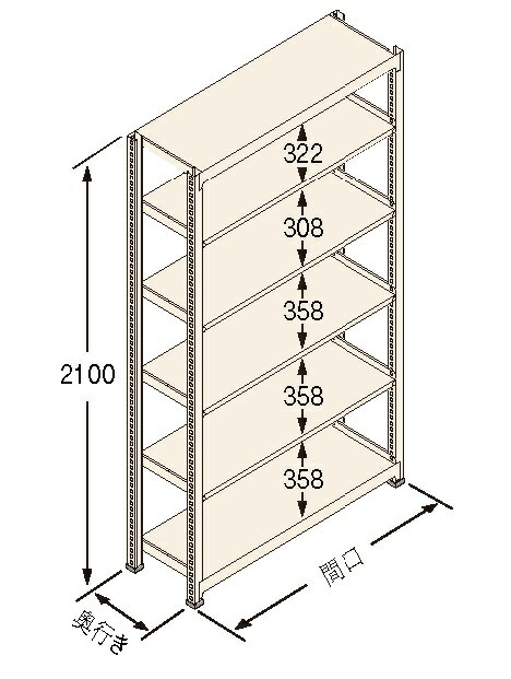 扶桑金属工業(株) 中量ラック Jタイプ500KG GSN-J2115B6R