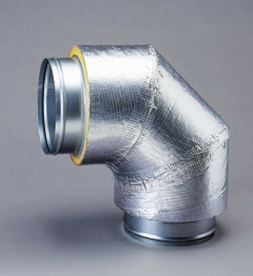 タイロン　異径継手管　グラスウール断熱仕様　3ピース　DL903型　90°エルボ　DL90315　【受注生産品】