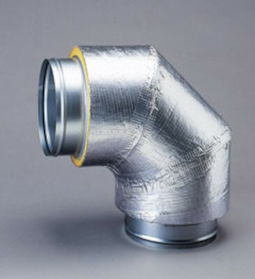 タイロン　異径継手管　グラスウール断熱仕様　3ピース　DL903型　90°エルボ　DL90317　【受注生産品】