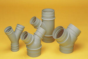 タイロン　樹脂製分岐Y管　主管125φ　分岐管90φ×2　YK90