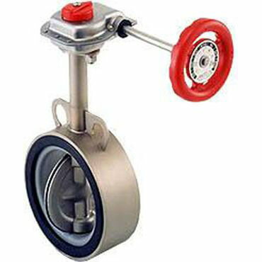 栗本鐵工所 M-611GH 白蝶 SUS ギア式バタ弁 150A