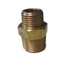 黄銅 異径六角ニップル 8A×6A