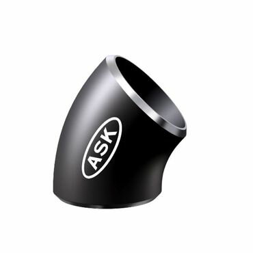 淡路マテリア 黒 SGP 45°ロングエルボ 50A