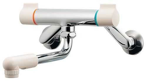 カクダイ 2ハンドル混合栓 128-110K