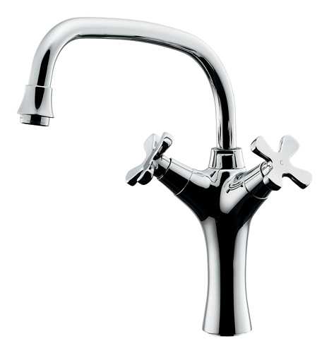 カクダイ 2ハンドル混合栓 150-420