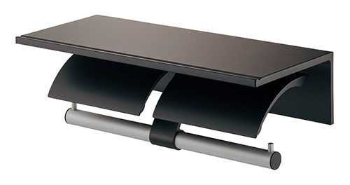 カクダイ ツインペーパーホルダー//ブラック 203-016-D