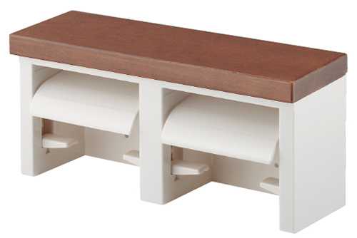 カクダイ ツインペーパーホルダー//ブラウン 203-018-BR