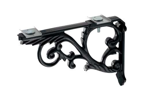 カクダイ ブラケット//鋳鉄、黒色塗装 250-005-D