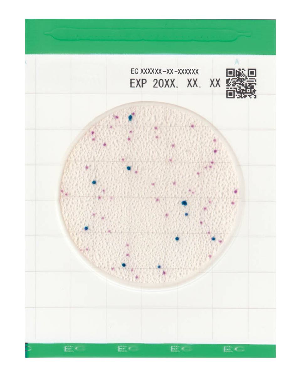 微生物検査用フィルム培地 Easy Plate 大腸菌・大腸菌群数測定用 EC(25枚×4袋)