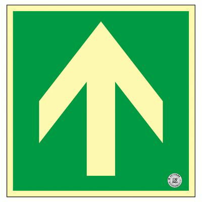 中輝度蓄光式床用誘導標識 床13 070013