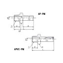 ニューマシン ニューオートジョイント AP型 プラグ×オネジ(両路開放・片路開閉・両路開閉) AP-12PM(両路開放・片路開閉兼用)