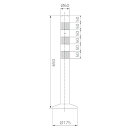 ニッタ化工品 視線誘導標 ミニガードコーン 接着式 Φ175 MS-650DBR ダークブラウン 代引不可