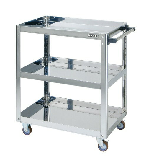 サカエ　ステンレススーパーワゴン　KR−200SU4J　【配送先に会社名・店舗名必要】【代金引換不可】