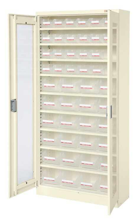 サカエ　コンテナラックケース・扉付　SCR−18TDI　【配送先に会社名・店舗名必要】【代金引換不可】