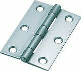 TRUSCO スチール製厚口蝶番 シルバー塗装仕上げ 全長76mm 88876SV