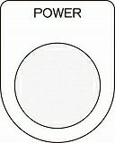 IM 押ボタン/セレクトスイッチ(メガネ銘板) POWER 黒 φ22.5 P2234