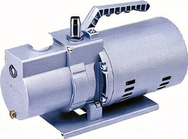 ■用途●理化学実験用、分析機器用、レーザー応用機器。●真空排気装置、電子顕微鏡のバック。●半導体製造装置。●真空蒸着装置、凍結乾燥器。●医療用機器全般。■特長●ゲーデ型真空ポンプで、真空ポンプ油により回転部の潤滑と真空封止をしていますので、高真空が安定して得られます。●モーター直結型であることからベルト方式に比べ、高速回転により小型で大きな排気速度が得られます。■仕様●排気速度(L/min)50/60Hz:50/60●到達圧力(Pa):9.3●吸気口径(mm):18●電源(V):単相100●寸法(mm):156.0×341.0×199.5●騒音値(dB):-●サーマルプロテクタ付●使用油:SMR−100●異電圧対応可(お問い合せください)■注意事項●油の汚れ、減少を定期的にチェックしてください。●停止時には真空側に油の逆流が発生します。必ずポンプ内を大気圧に戻してください。●大気圧近くでの連続運転には不適当です。