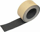 ■用途●屋外用。（素足以外で歩行する場所全般）●水や油で滑りやすい場所に。■特長●簡単な施工で確実に足もとの滑りを止め、安全度を高くします。●水や油がかかっても滑り止め効果が変らず、凹凸面にもよくなじみ、優れた接着力で貼り付け直後から使用が可能です。■仕様●色:ブラック●幅(mm):50●長さ(m):5●厚み(mm):0.8●粘着力:20N/25mm●引張強度:147N/25mm●切断にはカッターが必要■材質・仕上げ●基材:アルミ箔●粘着剤:アクリル系●砥粒:炭化ケイ素、酸化アルミニウム 　 　◎商品・製品仕様についてのお問い合わせ　　　※納期・価格・発送・決済などのお問い合わせはご遠慮ください　　　トラスコ中山株式会社　　TEL：0120-509-849 　　　受付時間　平日　9:00〜17:30 　　◎納期・価格・発送・決済などのお問い合わせ　　　Gaos　　TEL：078-304-0100 　　　受付時間　平日　9:00〜17:30