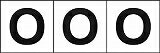 TRUSCO アルファベットステッカー 30×30「O」 白 3枚入 TSN30O(4.0)