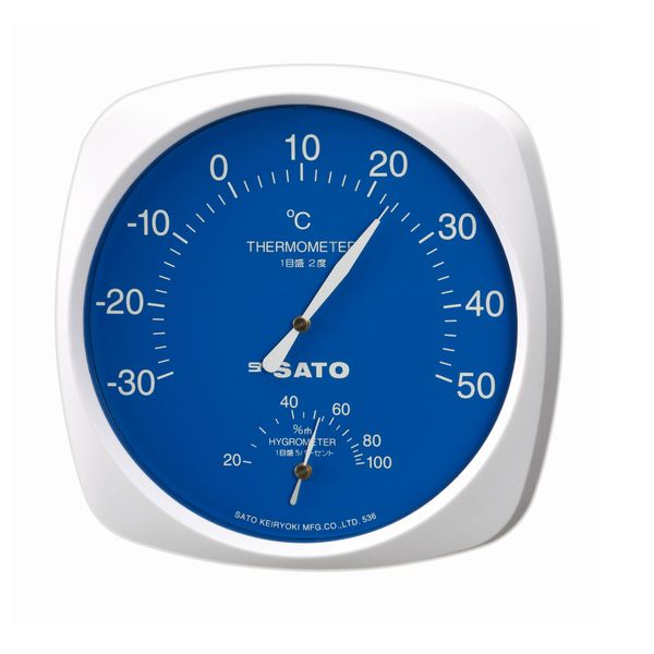 佐藤計量器 温湿度計 ファミリー/文字番 ブルー/1011-00 TH-200