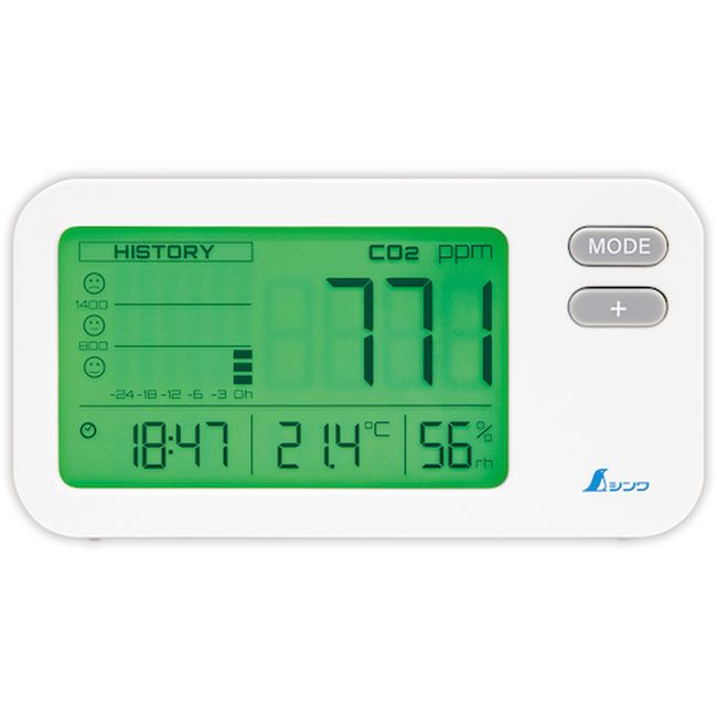 シンワ デジタル二酸化炭素濃度計 光学式 補正機能付