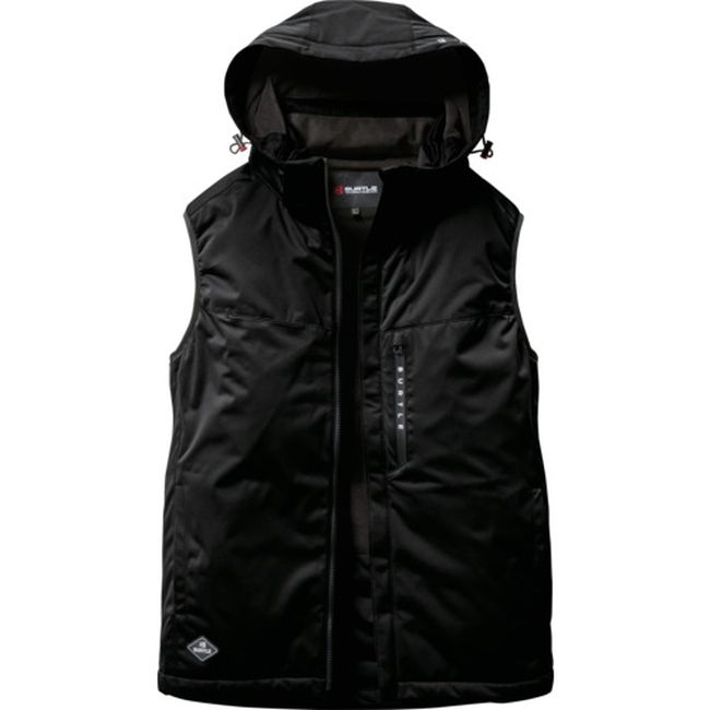 BURTLE ストレッチフーディ防寒ベスト 3264-35-XLブラック