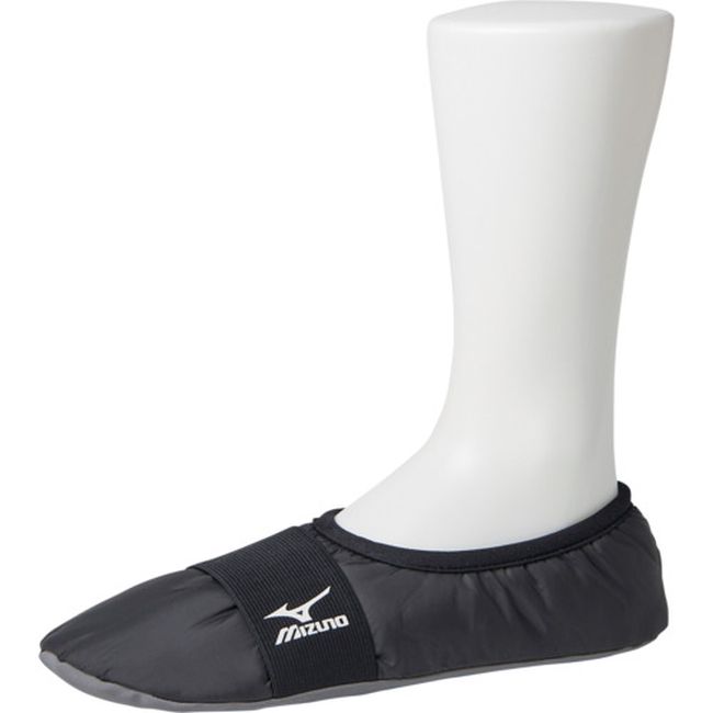 ミズノ 断熱撥水バンド付ルームシューズ ブラック 25-27