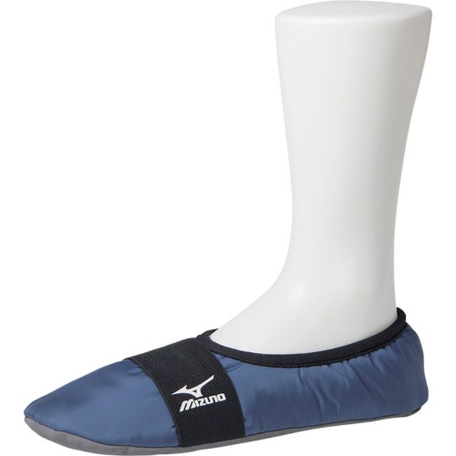 ミズノ 断熱撥水バンド付ルームシューズ ネイビー 25-27