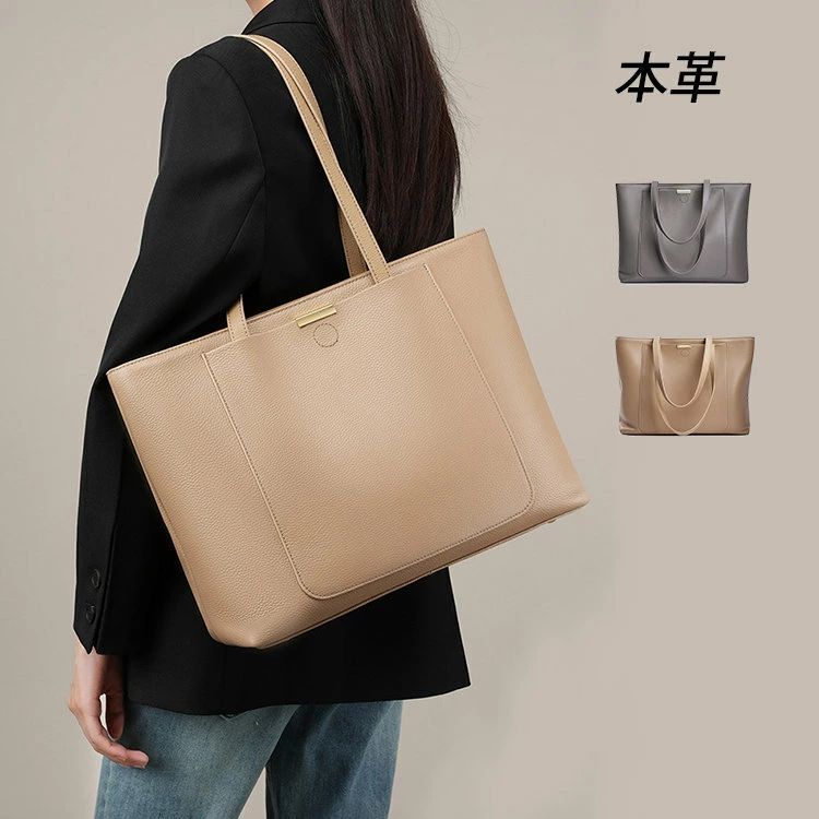 本革 トートバッグ レディース バッグ カバン 大容量 a4 牛革 無地 シンプル 多機能 通勤 オフィス ビジネス