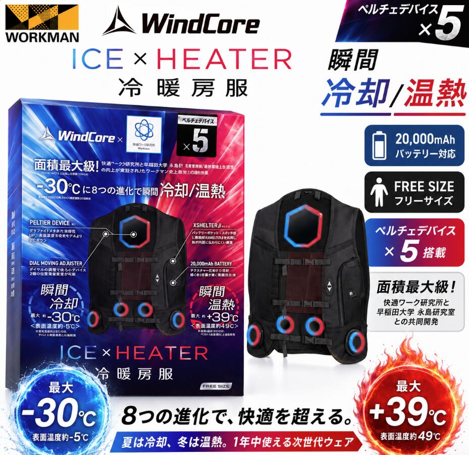 楽天市場】ウィンドコア アイス×ヒーターペルチェベストPRO2の通販