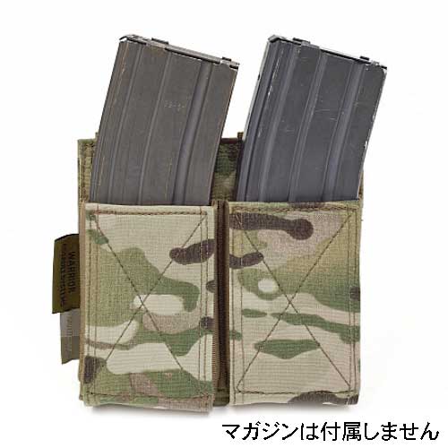 リー 在庫販売 実物 WARRIOR ASSAULT SYSTEMS WAS Double Elastic Mag Pouch ダブル エラスティック 伸縮性ゴム マグポーチ M4マガジン対応 MOLLE対応 W-EO-DEMP