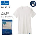 【COOLMAGIC】【クルーネックTシャツ】【MCA513】【春夏】【冷感】【綿100%】【日本製】【グンゼ】 丸首 メンズ夏インナー ホワイト 白 gunze made in japan 男性 下着 夏オススメ 暑さ対策 持続消臭 天然綿100% 涼しい 爽やか 高品質綿 脇縫いなし