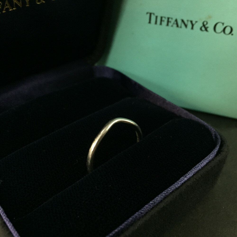 TIFFANY&CO. ティファニー PT950 プラチナ 4.0g Curved Band リング #56(16号) Silver/8BB0086【中古】