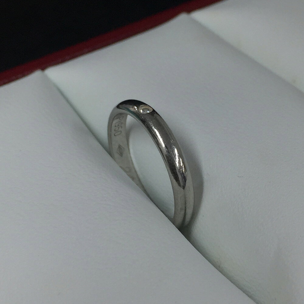 Cartier カルティエ　PT950　2.9g　#47(7号)　1Pダイヤモンド　リング　Silver/ZA0...