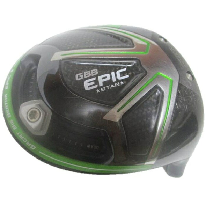 【中古】キャロウェイ Callaway エピック スター GBB EPIC STAR 9.5° ヘッド単品 ■メーカー：Callaway ■モデル：GBB EPIC STAR ■利き腕：右利き用 ■番手：1W ■ロフト：9.5° ■総重量：192.8g ■付属品：なし ■状態：中古（画像にてご確認下さい） ♦ご質問・ご不明な点がありましたら、お気軽にお問合せ下さい。