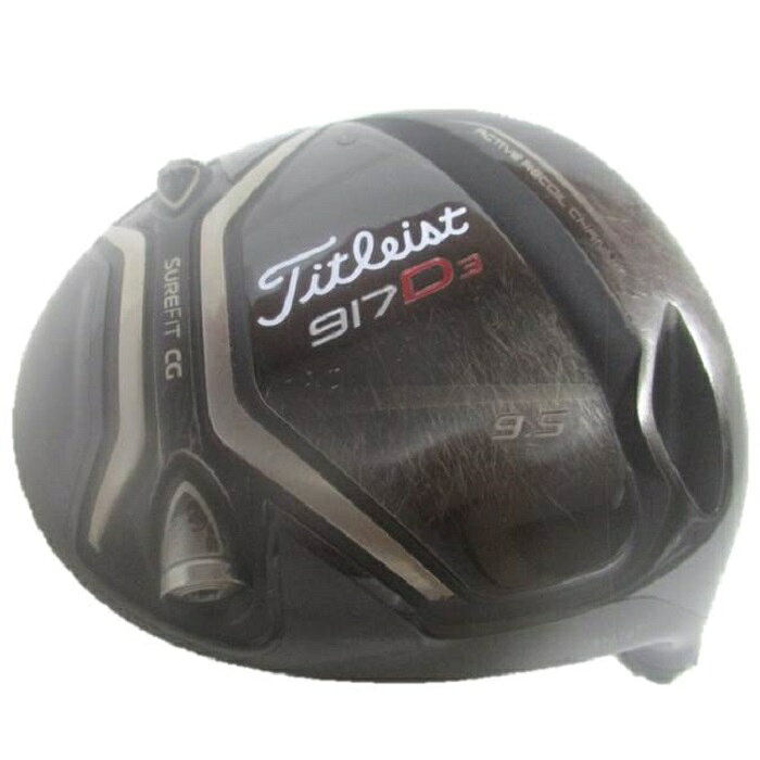 【中古】タイトリスト Titleist 917 D3 9.5° ヘッドカバー付き 日本仕様 ヘッド単品 ■メーカー：Titleist ■モデル：917 D3 (日本仕様) ■利き腕：右利き用 ■番手：1W ■ロフト：9.5° ■総重量：196.6g ■付属品：ヘッドカバー (剥がれ、劣化あり) ■状態：中古（画像にてご確認下さい） ♦ご質問・ご不明な点がありましたら、お気軽にお問合せ下さい。