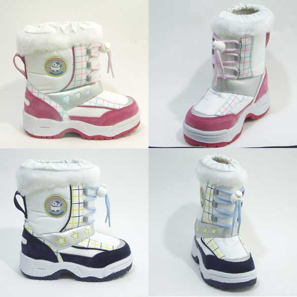 子供用スノーブーツの■かわいいファー付きです。(キッズ用スノトレ)■代引き手数料無料(スノボ...