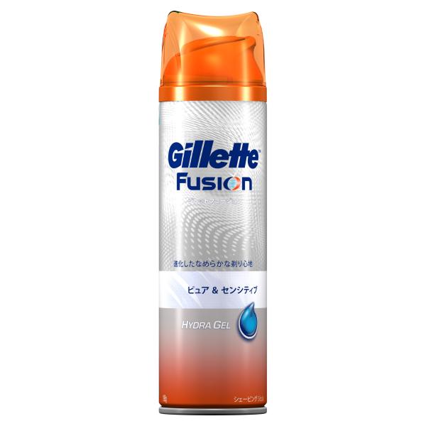 ▲【在庫限り】P&G ジレット フュージョン シェービングジェル ピュア&センシティブ 195G (M568)
