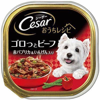 Rakuten - マースジャパン　シーザー おうちレシピ ゴロっとビーフ 赤パプリカ&いんげん入り　100G