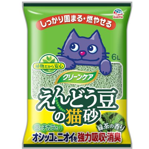 アースペット　えんどう豆猫砂緑茶の香り　6L